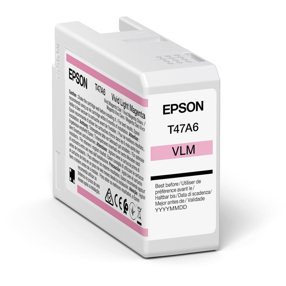Epson C13T47A600 T47A6 Vivid Light Magenta UltraChrome Pro 10 Ink Cartridge (50ml)-PCR Business Solutions Ltd
